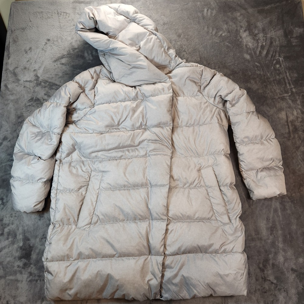 Eddie Bauer Jacket Womens 2XL Gray Cirruslite 650 Down Wrap Parka
